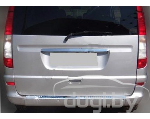 Хром накладка на задний бампер (нерж.) для Vito W639
